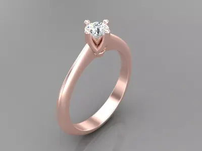 Ring M69  female ring with gems 3D print model