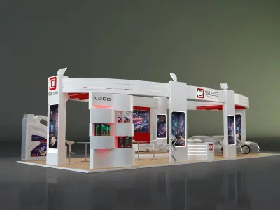 Booth Exhibition Stand a225a 3D model