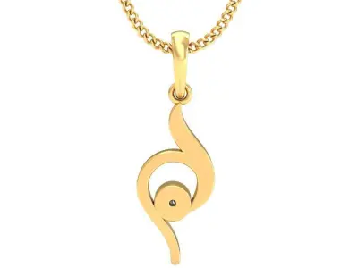 Solitaire Women Pendant 3dm STL OBJ FBX Renders Details 3D print model 62