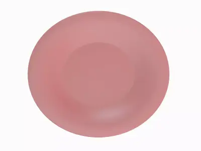 Disposable Plastic Plate B 02 Low-poly 3D model