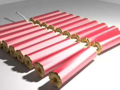 Firecrackers stack of tubes 3D model