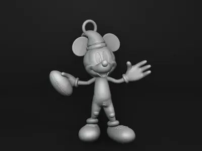 Football Mickey Christmas Ornament 3D print model