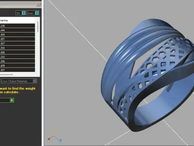 Fancy Womens Rings Plain Rings Ready STL 3DM Models Rings 3D print model 56