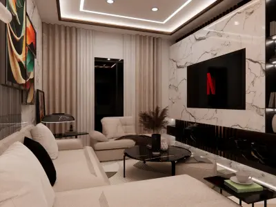 LIVING ROOM INTERIOR DESIGN 3D model buy