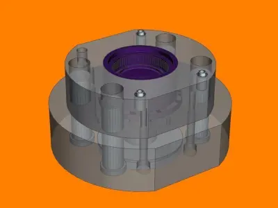 one core test beaker cover mold 3D model