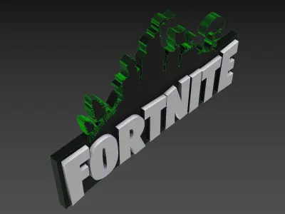 Fortnite logo Free low-poly 3D model