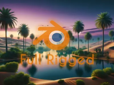 Desert Voyager Ship 3D Camel Model Low-poly 3D model