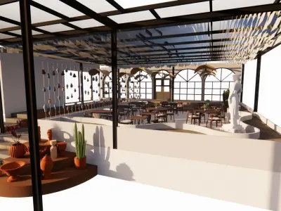 Food Court 3 3D model