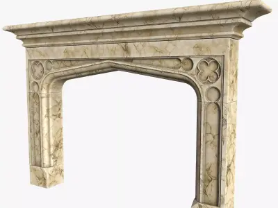 Marble fireplace 3D model