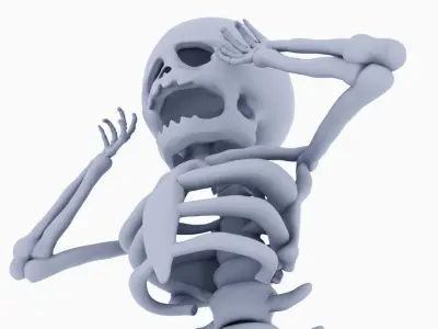HALLOWEEN MERMAID SKELETON 3D print model