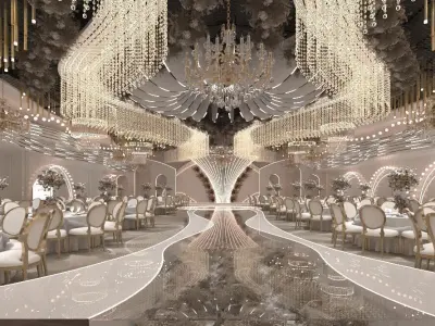 banquet hall 3D model