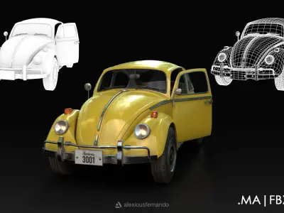 Beetle Car - 3D Model 3D model