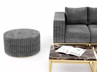 Sofa with Living room decor 3D model