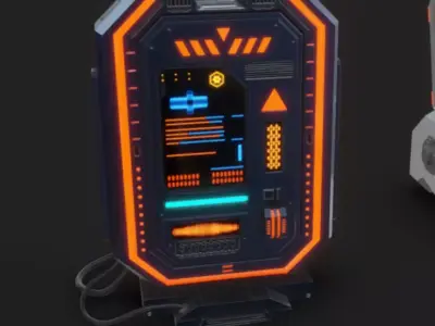 SciFi Terminals 18 Low-poly 3D model