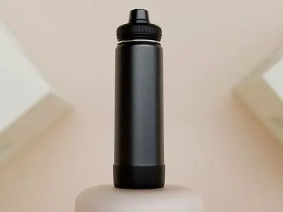 Water Bottle Low-poly 3D model get