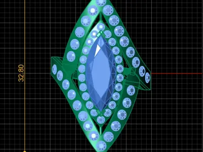 LUXURY ENGAGEMENT RING 3D PRINTABLE MODEL 3D print model purchase