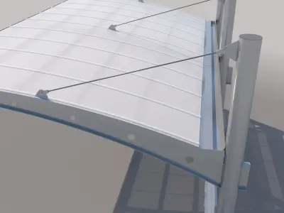 Carport Design With Steel Construction  3D model