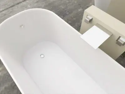 Modern Bathtub Free low-poly 3D model
