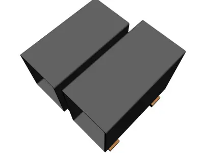 3 8in Wall x12in Rectangle Tube 3D model