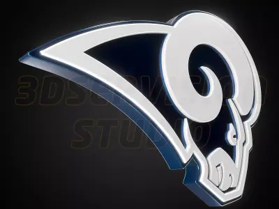 Los Angeles Rams logo - Cinematic - 3D print 3D model