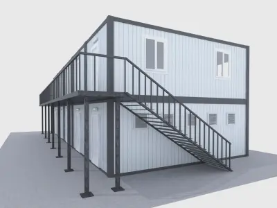 prefabricated building 3D model