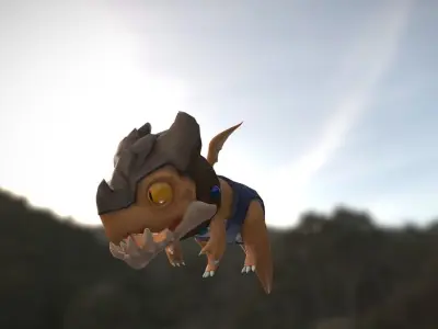 Little Dragon Low-poly 3D model