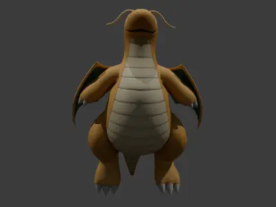 DragoniteAnimated Low-poly 3D model
