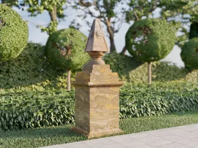 architectural Obelisk or Phial Free 3D model