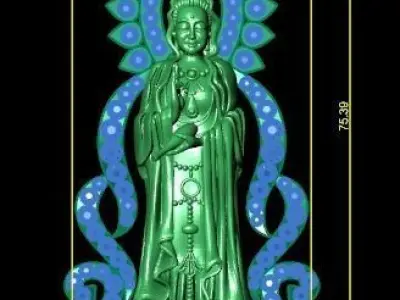 Bodhisattva Quan Yin pendant 3D print model