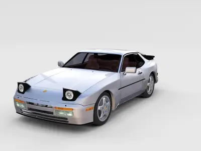 Porsche 944 Turbo S with interior rev 3D model