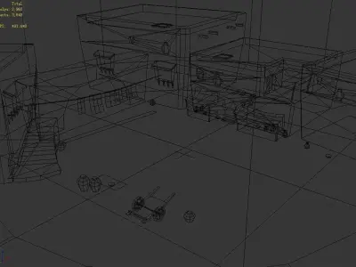 Game Low-Mode - Street Fight Scene 35 3D model