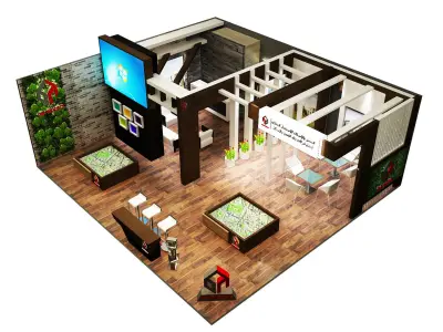 Booth Exhibition Stand a282  3D model