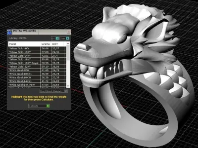 wolf ring 3D print model