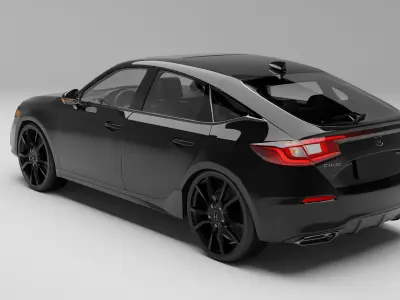 Honda Civic With Interior 3D model