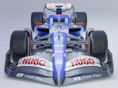 Visa CashApp RB F1 2024 car Low-poly 3D model