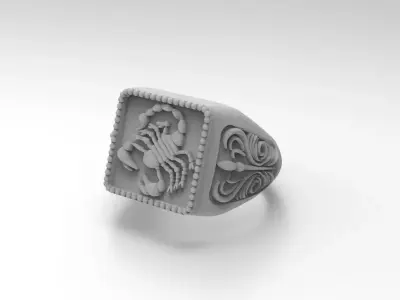 anillo escorpion  3D print model