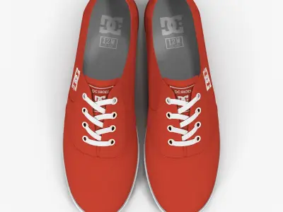 DC Shoes - Flash TX - Clay Low-poly 3D model