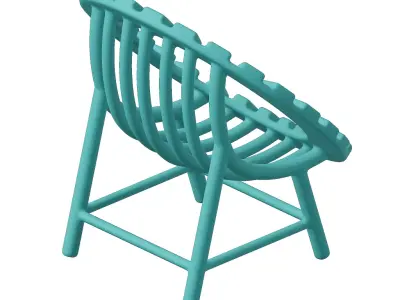 Plastic Toddler Chair Toy 3D model