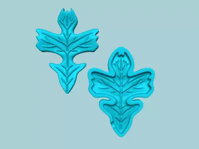 Post Oak Tree Leaf - Molding Artificial EVA Craft 3D print model