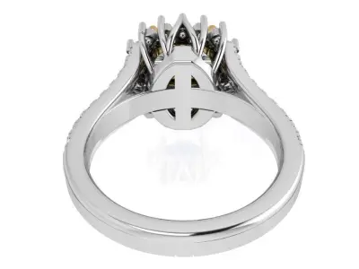 Cushion Halo Ring 3561 3D print model