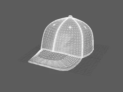 Stylish 3D Cap Design Optimized for Rendering and Animation Free 3D model