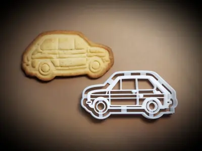Fiat 126p cookie cutter 3D print model