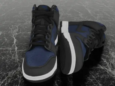 FRAGMENT X NIKE AIR DUNK HIGH TOKYO 3D SHOES Low-poly 3D model