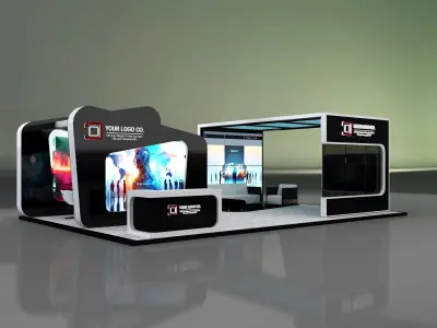 Booth Exhibition Stand a649a  3D model