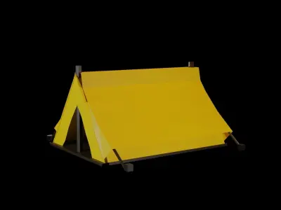 Stylized tent Free low-poly 3D model