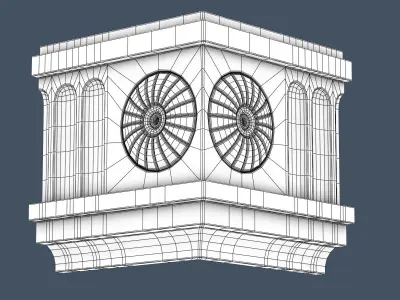 Frieze decorative crown moulding 3D model