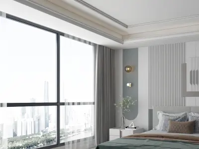 bedroom villa Modern decoration Home 3D model