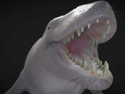 Basilosaurus  Low-poly 3D model