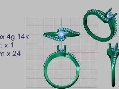 Dress Ring or Engagement Ring  3D print model