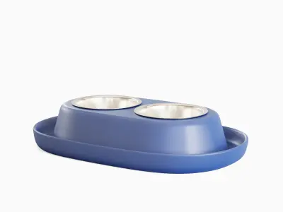 Plastic Pet Bowl Set 3D model